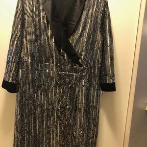 INC (Macy's Brand) Sequin Tuxedo Dress